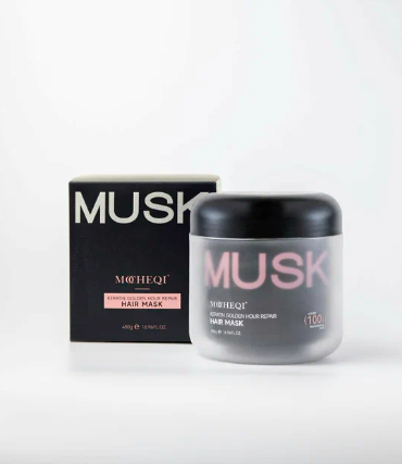 MOCHEQI MUSK Кератиновая маска для волос с аминокислотами и экстрактом камелии 480 ml