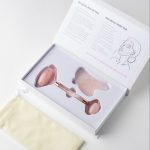 Набор роллер и гуаша из розового кварца