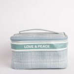 Дорожная косметичка-органайзер (голубая) Luxury High Quality Travel Makeup Cosmetic Bags Blue