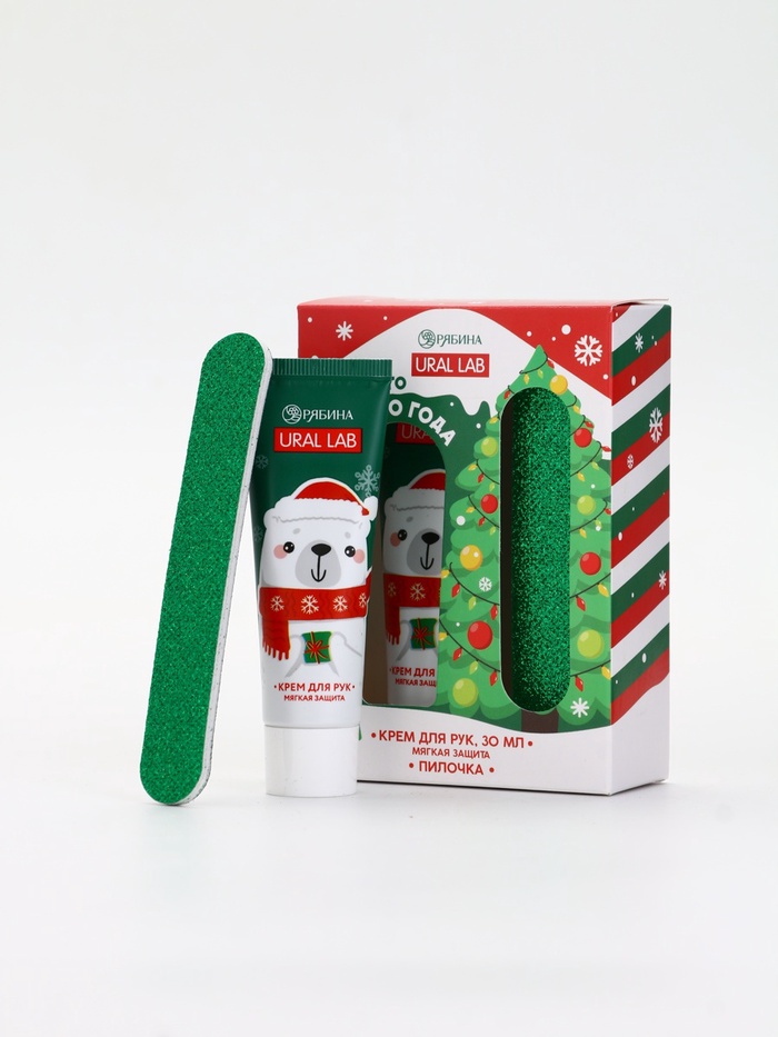 700 SIMALAND Подарочный набор "С Новым годом" крем для рук 30 мл и пилка для ногтей — изображение 1