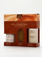 SIMALAND Подарочный SPA набор: крем для тела. скраб и щетка для сухого массажа